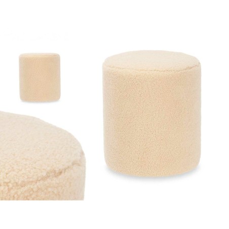 Pouffe Gift Decor TR23020-2 TR23020-2 Beige Cloth MDF Wood