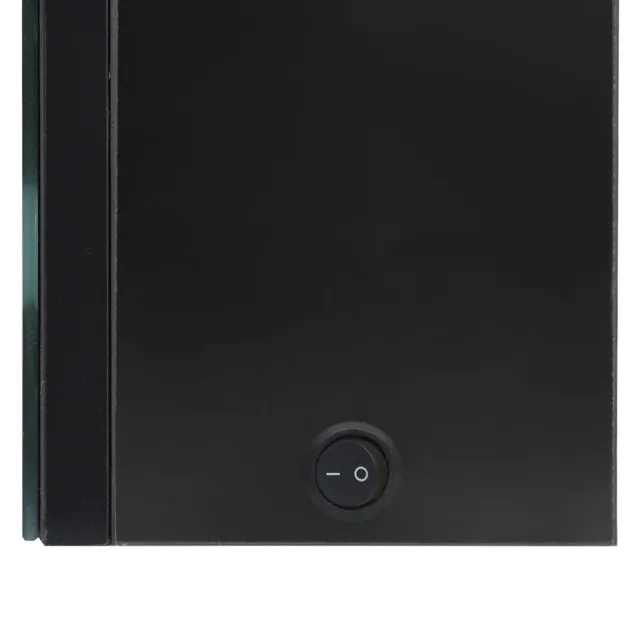 Armoire de salle de bain à miroir LED 89x14x62 cm noir brillant