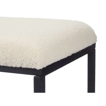 Banc Gift Decor TR23063-1 TR23063-1 Blanc Métal Tissu 81 x 42 x 38 cm 2