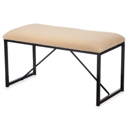 Banc Gift Decor TR23063-2 TR23063-2 Beige Métal Tissu 81 x 42 x 38 cm