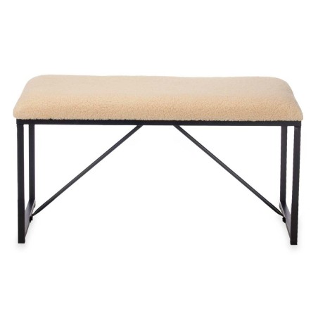 Bench Gift Decor TR23063-2 TR23063-2 Beige Metal Cloth 81 x 42 x 38 cm