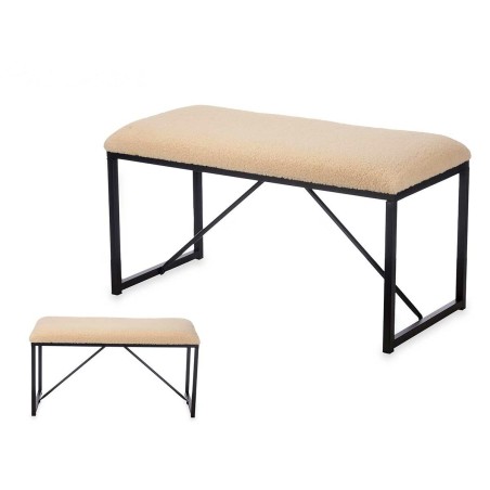 Panca Gift Decor TR23063-2 TR23063-2 Beige Metallo Stoffa 81 x 42 x 38