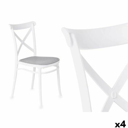 Silla Ibergarden PC-175 PC-175 Blanco Gris 4 Unidades