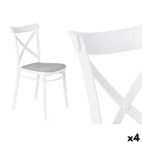 Silla Ibergarden PC-175 PC-175 Blanco Gris 4 Unidades