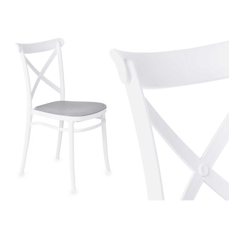 Silla Ibergarden PC-175 PC-175 Blanco Gris 4 Unidades