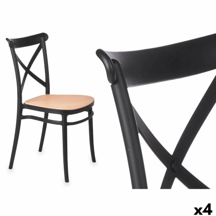 Stuhl Gift Decor PC-175 PC-175 Schwarz Beige 4 Stück