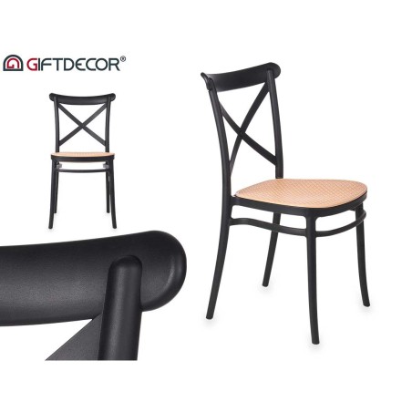 Sedia Gift Decor PC-175 PC-175 Nero Beige 4 Unità