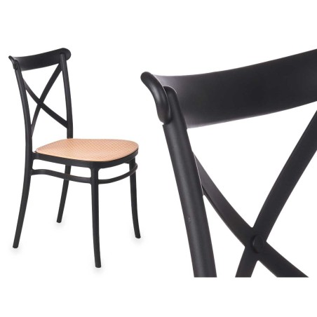 Sedia Gift Decor PC-175 PC-175 Nero Beige 4 Unità