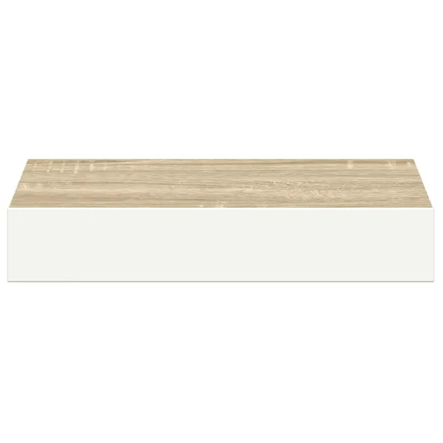 Étagères murales 2 pcs Chêne et blanc 23x23,5x3,8 cm MDF