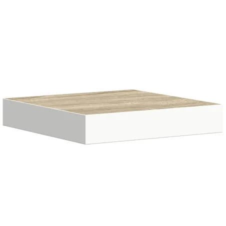Étagères murales 4 pcs Chêne et blanc 23x23,5x3,8 cm MDF