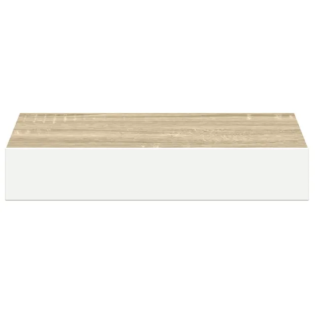 Étagères murales 4 pcs Chêne et blanc 23x23,5x3,8 cm MDF