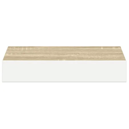 Étagères murales 4 pcs Chêne et blanc 23x23,5x3,8 cm MDF