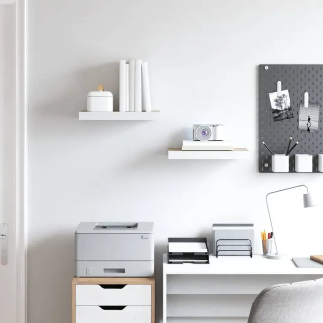 Étagères flottantes 2 pcs Chêne et blanc 40x23x3,8 cm MDF