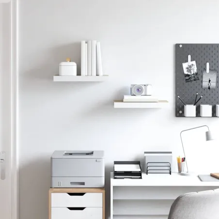Étagères flottantes 2 pcs Chêne et blanc 40x23x3,8 cm MDF