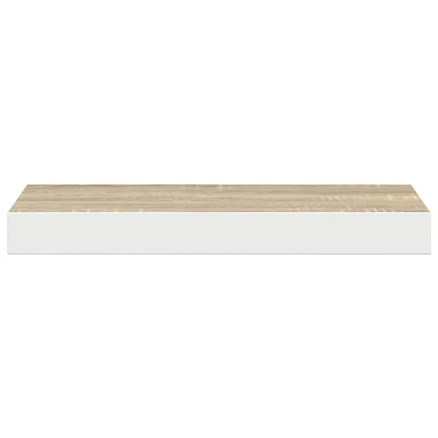 Étagères flottantes 2 pcs Chêne et blanc 40x23x3,8 cm MDF