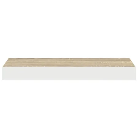 Étagères flottantes 2 pcs Chêne et blanc 40x23x3,8 cm MDF