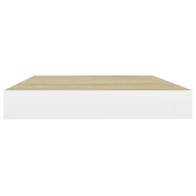 Étagères flottantes 4 pcs Chêne et blanc 40x23x3,8 cm MDF