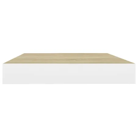 Étagères flottantes 4 pcs Chêne et blanc 40x23x3,8 cm MDF