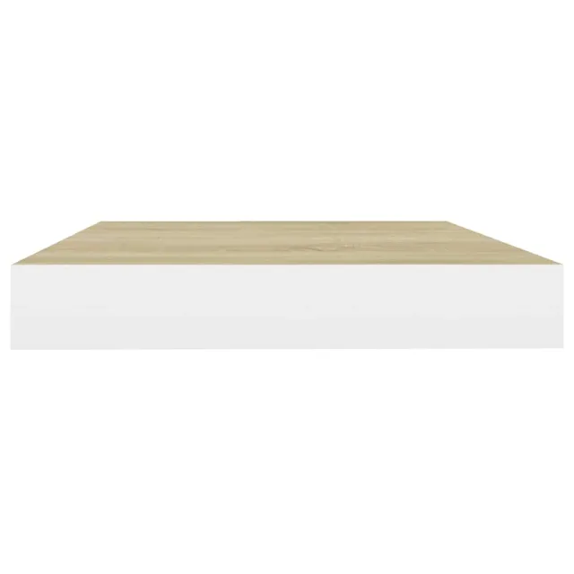 Étagères flottantes 4 pcs Chêne et blanc 40x23x3,8 cm MDF