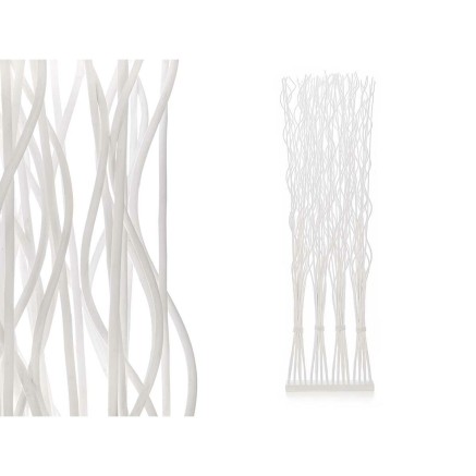 Kamerscherm Gift Decor MJ84091-B MJ84091-B Wit Wilgenhout 50 x 182 x 1