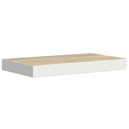 Étagères flottantes 2 pcs chêne et blanc 50x23x3,8 cm MDF
