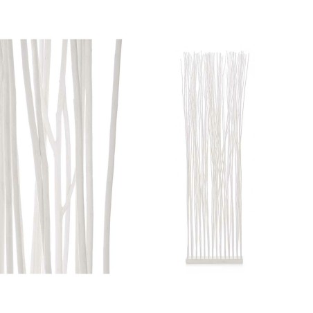 Spanische Wand Gift Decor MJ39134-W Varas Weiß Weidenholz 50 x 185 x