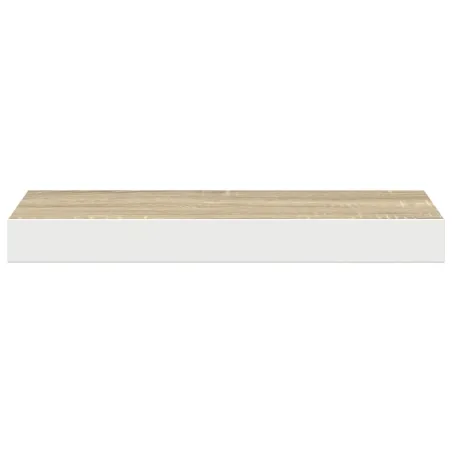 Étagères flottantes 4 pcs chêne et blanc 50x23x3,8 cm MDF