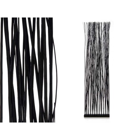 Paravento Gift Decor MJ39134-B Varas Nero Legno di salice 50 x 185 x 1