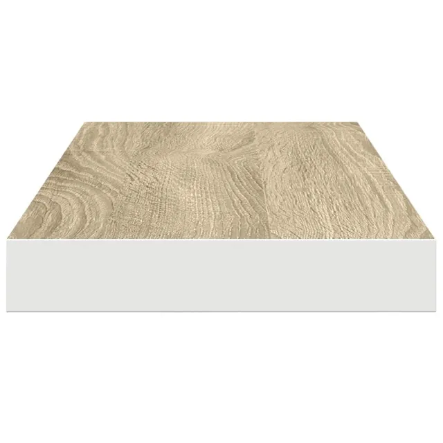 Étagères flottantes 4 pcs chêne et blanc 60x23,5x3,8 cm MDF