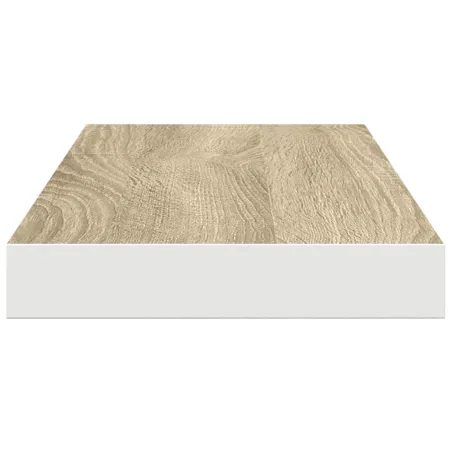 Étagères flottantes 4 pcs chêne et blanc 60x23,5x3,8 cm MDF