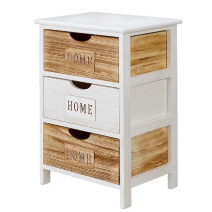 Cassettiera Gift Decor HW6650-3D Home Bianco Marrone 40 x 58,5 x 29 cm