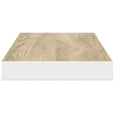 Étagères flottantes 4 pcs chêne et blanc 80x23,5x3,8 cm MDF
