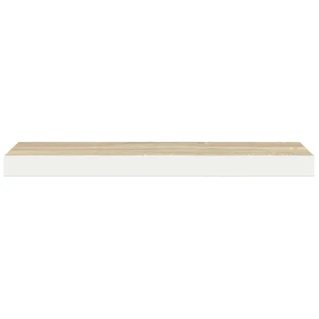 Étagère flottante murale Chêne et blanc 90x23,5x3,8 cm MDF