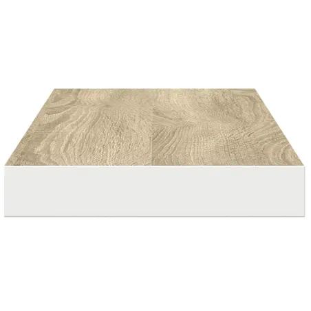 Étagères flottantes 2 pcs Chêne et blanc 90x23,5x3,8 cm MDF