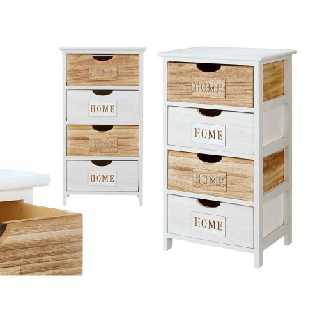 Chest of drawers Gift Decor HW6650-4D Home White Brown 40 x 73,5 x 29