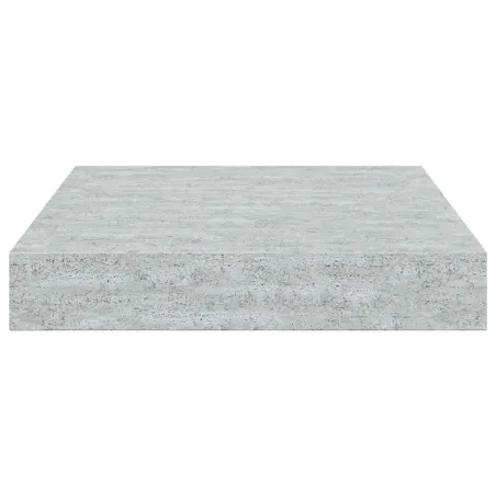 Étagère murale flottante gris béton 23x23,5x3,8 cm MDF