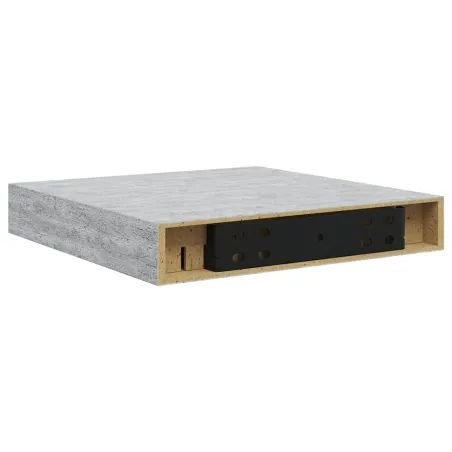 Étagère murale flottante gris béton 23x23,5x3,8 cm MDF