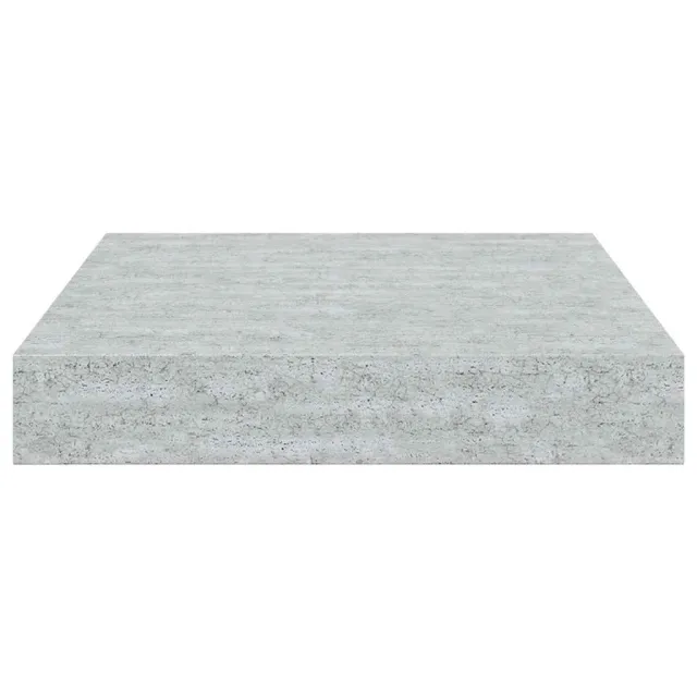 Étagères murales flottantes 2 pcs gris béton 23x23,5x3,8 cm MDF