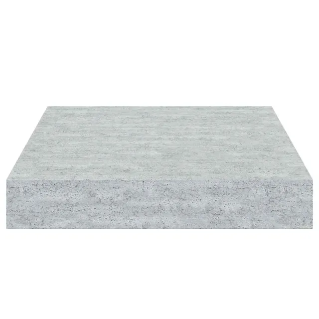 Étagères murales flottantes 2 pcs gris béton 23x23,5x3,8 cm MDF