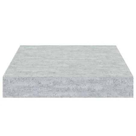 Étagères murales flottantes 2 pcs gris béton 23x23,5x3,8 cm MDF