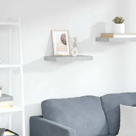 Étagère murale flottante gris béton 40x23x3,8 cm MDF