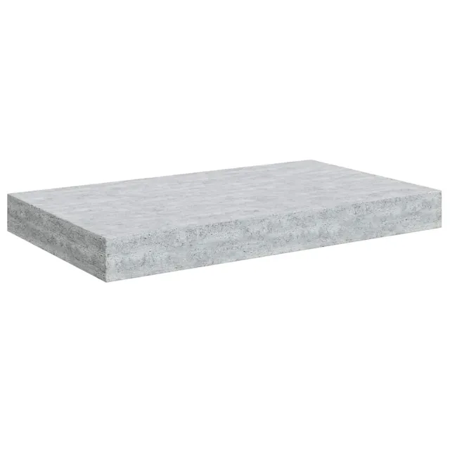 Étagère murale flottante gris béton 40x23x3,8 cm MDF