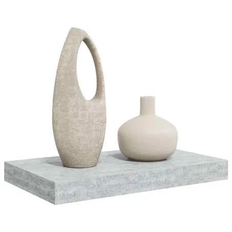 Étagère murale flottante gris béton 40x23x3,8 cm MDF