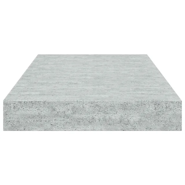 Étagère murale flottante gris béton 40x23x3,8 cm MDF