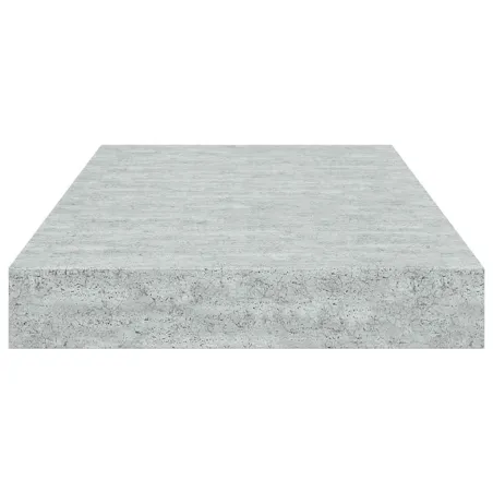 Étagère murale flottante gris béton 40x23x3,8 cm MDF