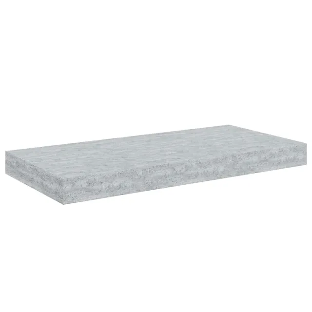Étagères murales flottantes 2 pcs gris béton 50x23x3,8 cm MDF