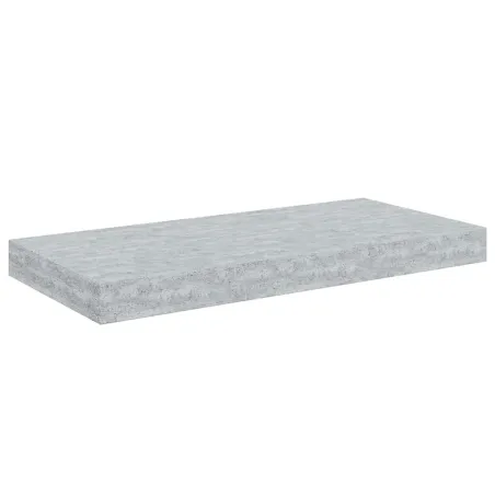 Étagères murales flottantes 2 pcs gris béton 50x23x3,8 cm MDF