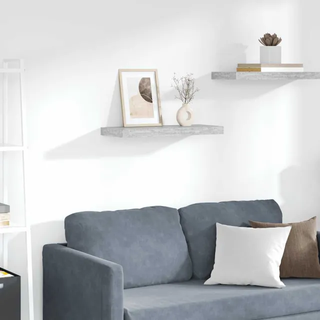 Étagère murale flottante gris béton 60x23,5x3,8 cm MDF