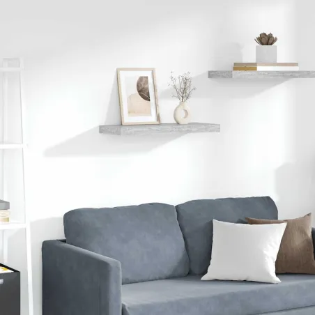 Étagère murale flottante gris béton 60x23,5x3,8 cm MDF