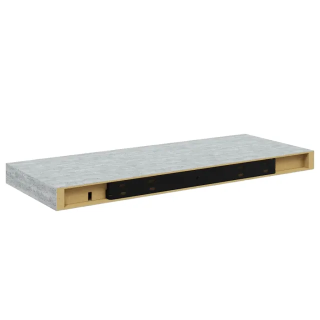 Étagère murale flottante gris béton 60x23,5x3,8 cm MDF